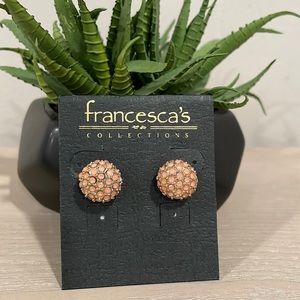 Francesca’s Earrings Crystal Ball Pink